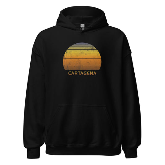 Retro Cartagena Colombia Vacation Souvenir Sunset Unisex Hoodie Top Sweatshirt