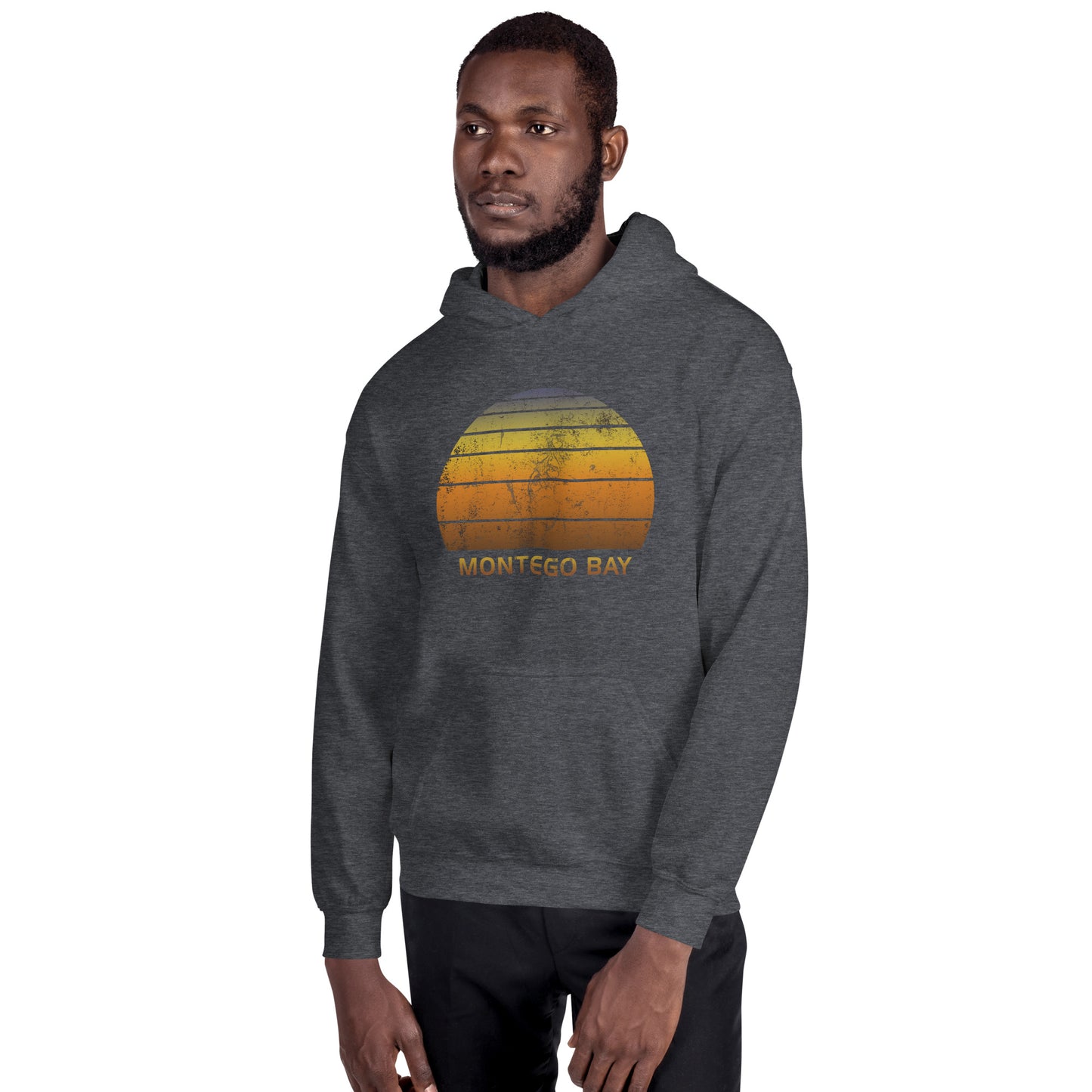 Retro Montego Bay Jamaica  Beach Vacation Souvenir Unisex Hoodie Top Sweatshirt