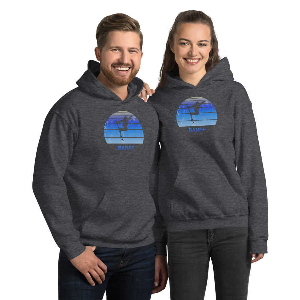 Retro Banff Canada Skiing Fan Unisex Hoodie Top Sweatshirt