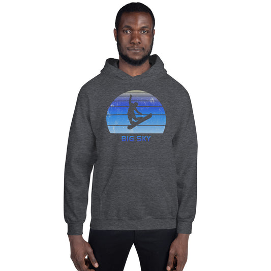 Retro Big Sky Montana Snowboarding Fan Unisex Hoodie Top Sweatshirt