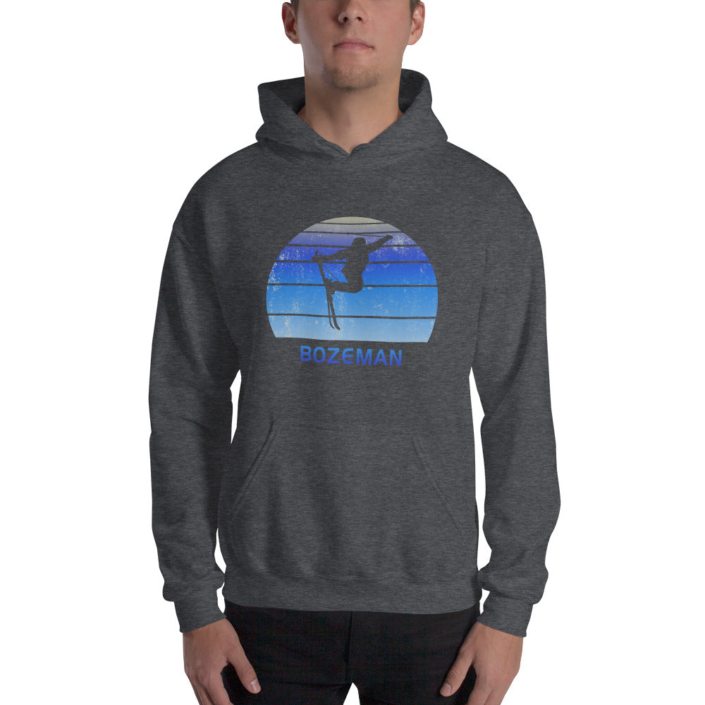 Retro Bozeman Montana Skiing Fan Unisex Hoodie Top Sweatshirt