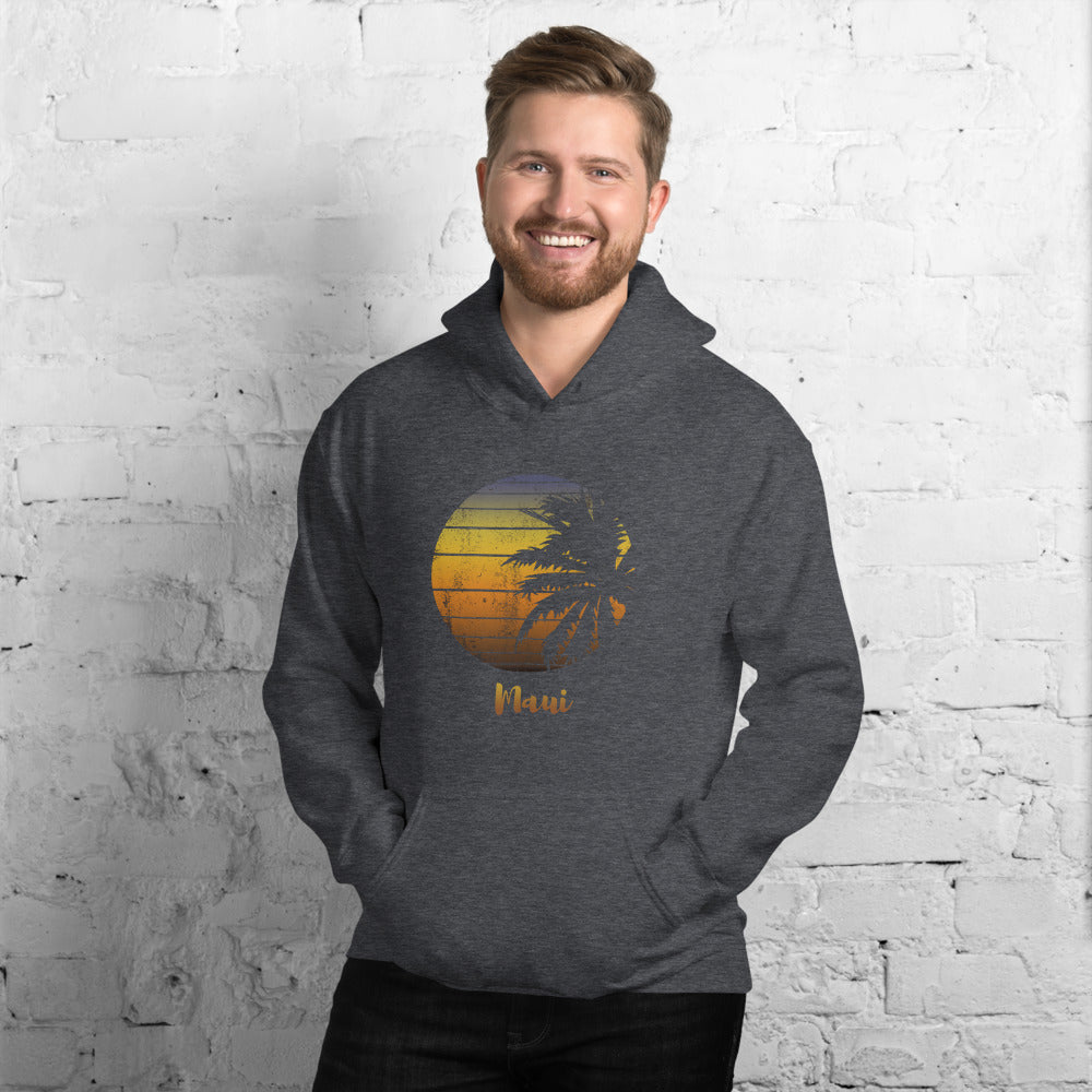 Retro Maui Hawaii Hawaiian Beach Vacation Souvenir Unisex Hoodie Top Sweatshirt