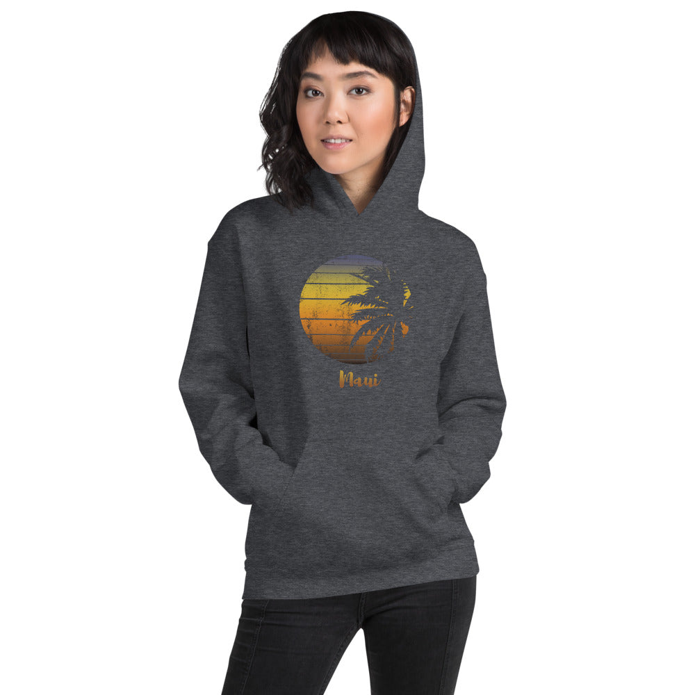 Retro Maui Hawaii Hawaiian Beach Vacation Souvenir Unisex Hoodie Top Sweatshirt