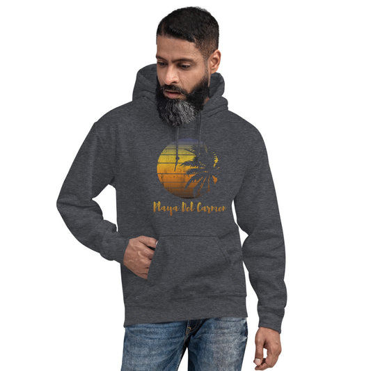 Retro Playa Del Carmen Mexico Beach Family Vacation Souvenir Palm Tree Unisex Hoodie Top Sweatshirt