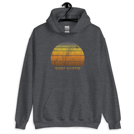 Retro Saint Martin  Beach Vacation Souvenir Unisex Hoodie Top Sweatshirt