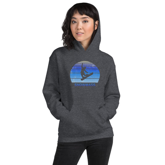 Retro Snowmass Colorado Snowboarding Fan Unisex Hoodie Top Sweatshirt