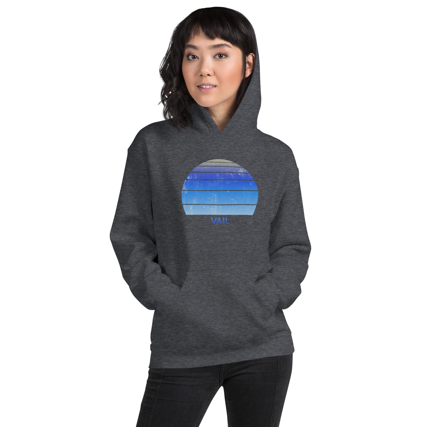 Retro Vail Colorado Ski Skiing Fan Unisex Hoodie Top Sweatshirt