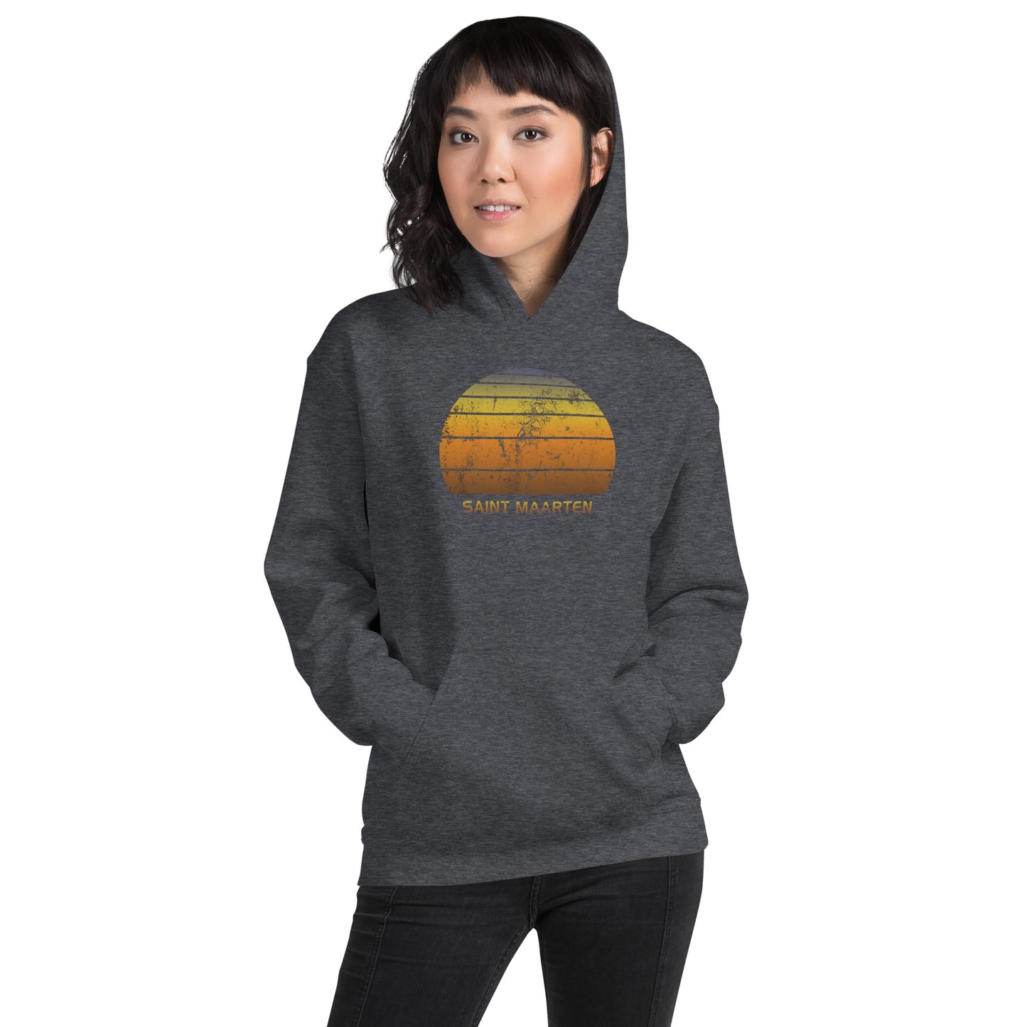 Retro Saint Maarten  Beach Vacation Souvenir Unisex Hoodie Top Sweatshirt