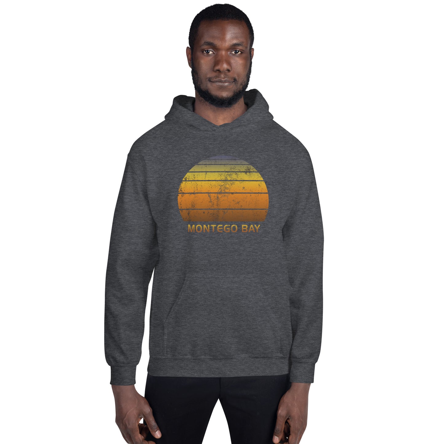 Retro Montego Bay Jamaica  Beach Vacation Souvenir Unisex Hoodie Top Sweatshirt