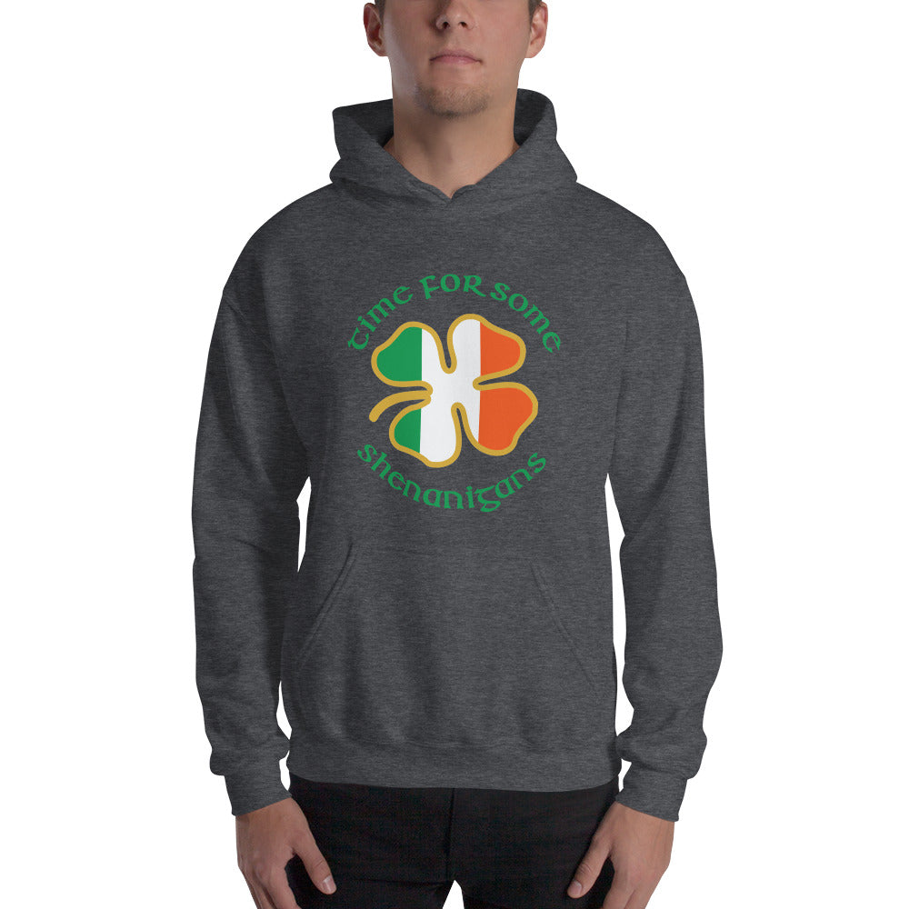 Funny Time For Some Shenanigans Irish Flag St. Patrick's Day Unisex Hoodie Top Sweatshirt