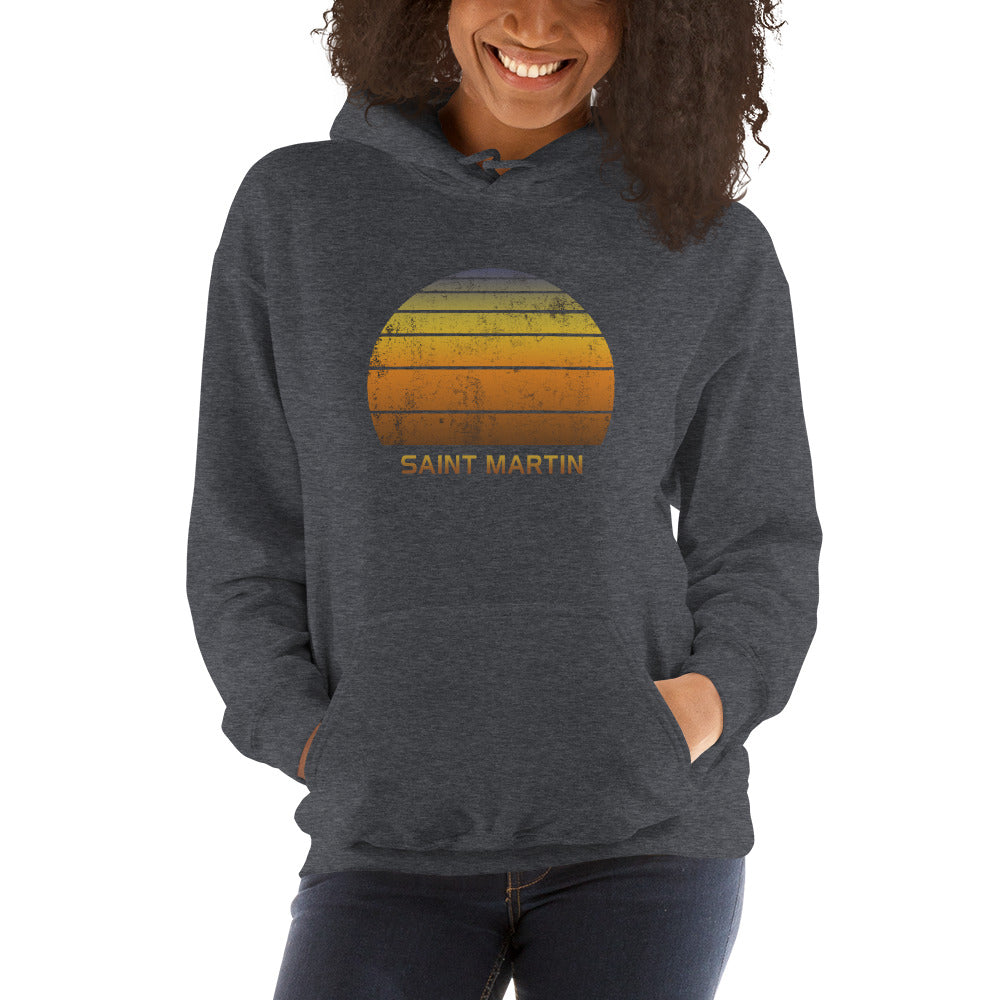 Retro Saint Martin Vacation Souvenir Unisex Hoodie Top Sweatshirt