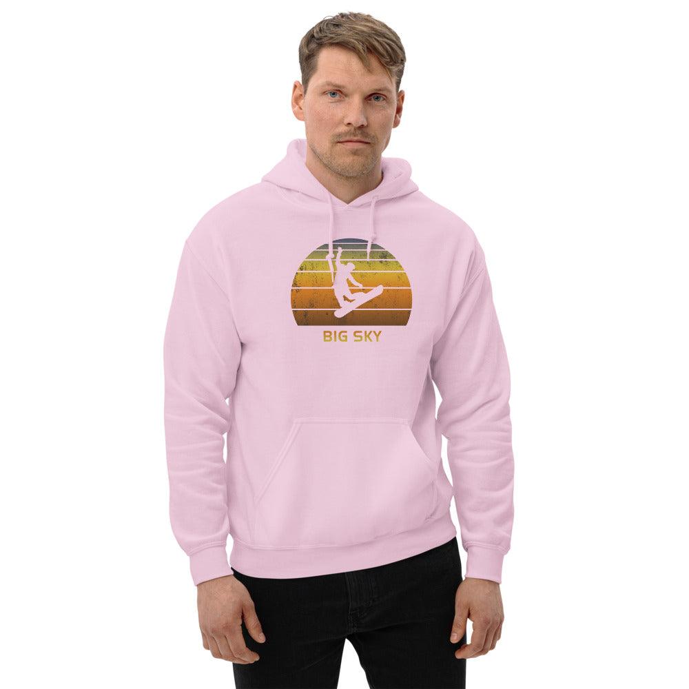 Retro Big Sky Montana Snowboarding Fan Unisex Hoodie Top Sweatshirt