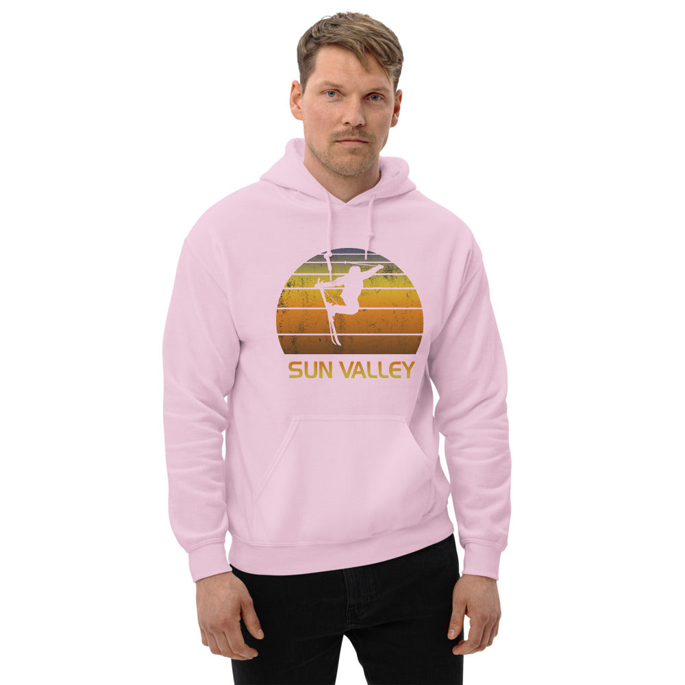 Cool Retro Sun Valley Idaho Skiing Ski Fan Unisex Hoodie Top Sweatshirt