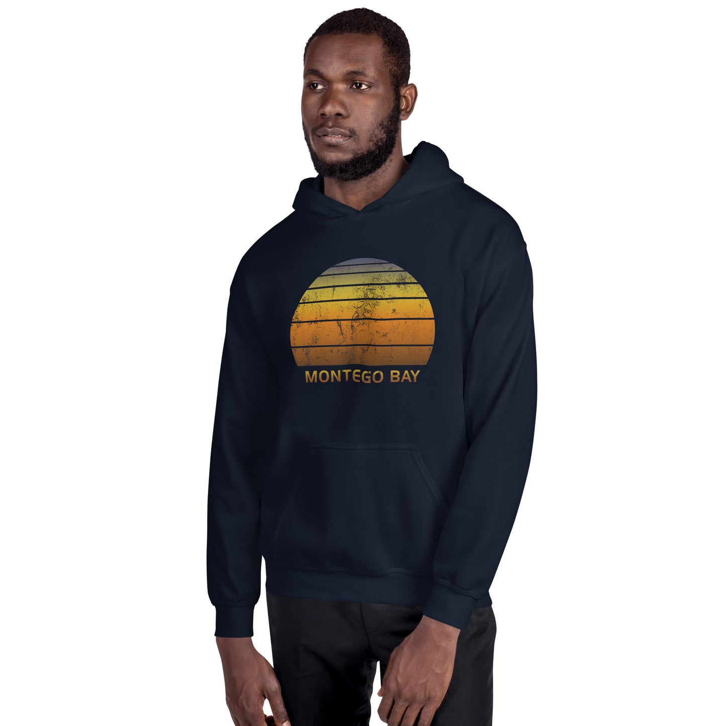 Retro Montego Bay Jamaica  Beach Vacation Souvenir Unisex Hoodie Top Sweatshirt