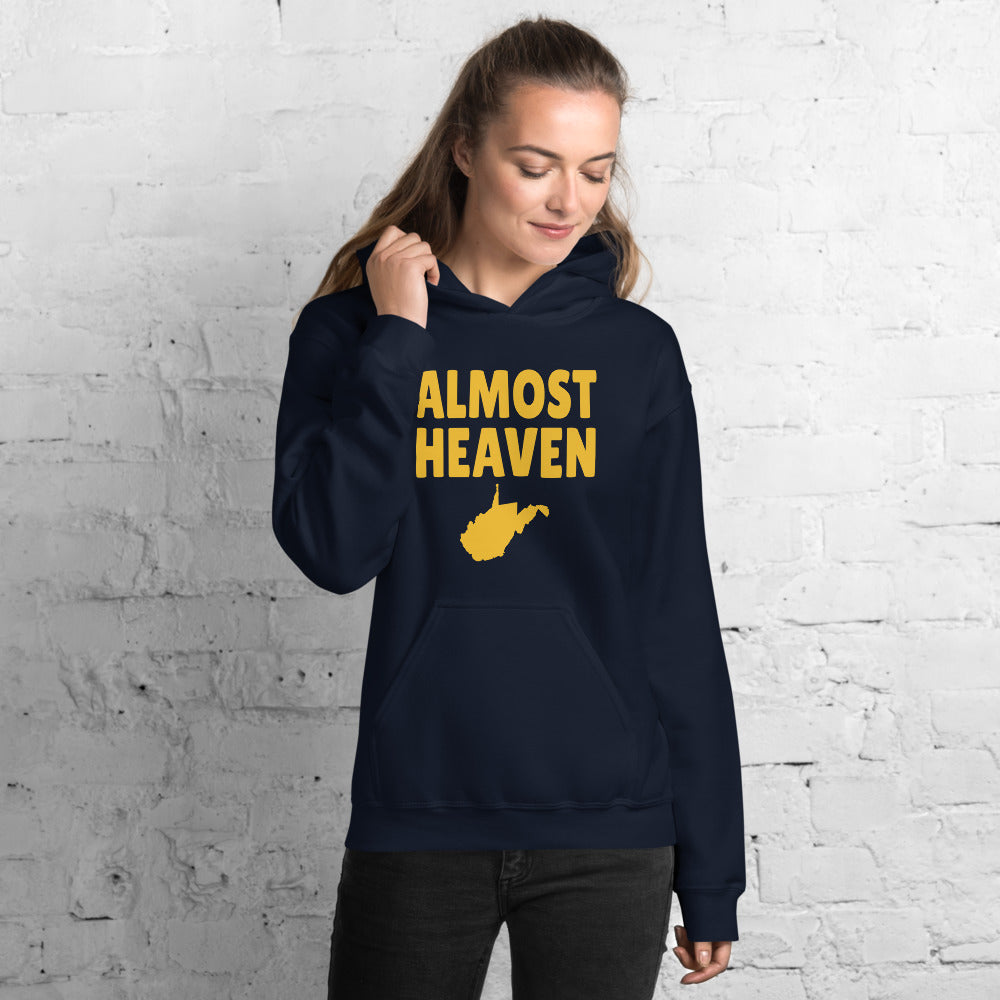 Almost Heaven West Virginia Fan College Football Unisex Hoodie Top Sweatshirt