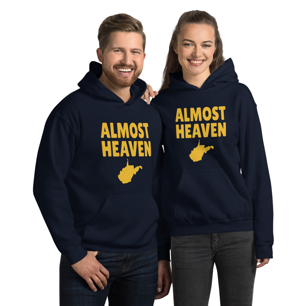 Almost Heaven West Virginia Fan College Football Unisex Hoodie Top Sweatshirt