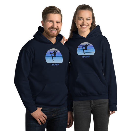 Retro Banff Canada Skiing Fan Unisex Hoodie Top Sweatshirt