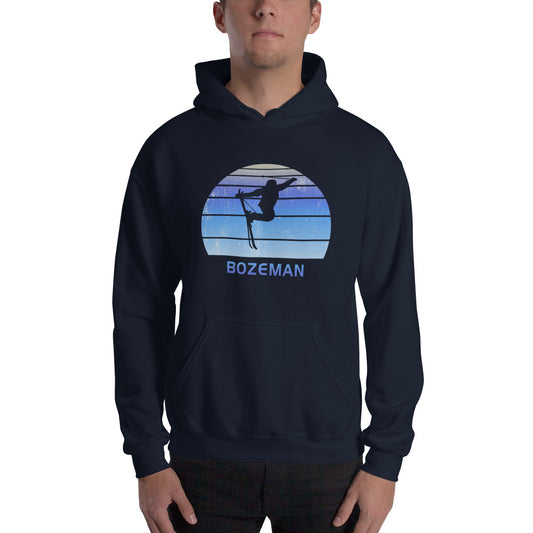 Retro Bozeman Montana Skiing Fan Unisex Hoodie Top Sweatshirt