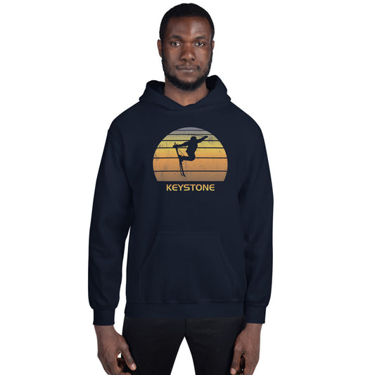 Cool Retro Keystone Colorado Skiing Ski Fan Unisex Hoodie Top Sweatshirt