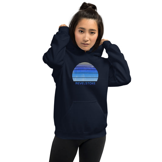 Retro Revelstoke Canada Ski Skiing Fan Unisex Hoodie Top Sweatshirt