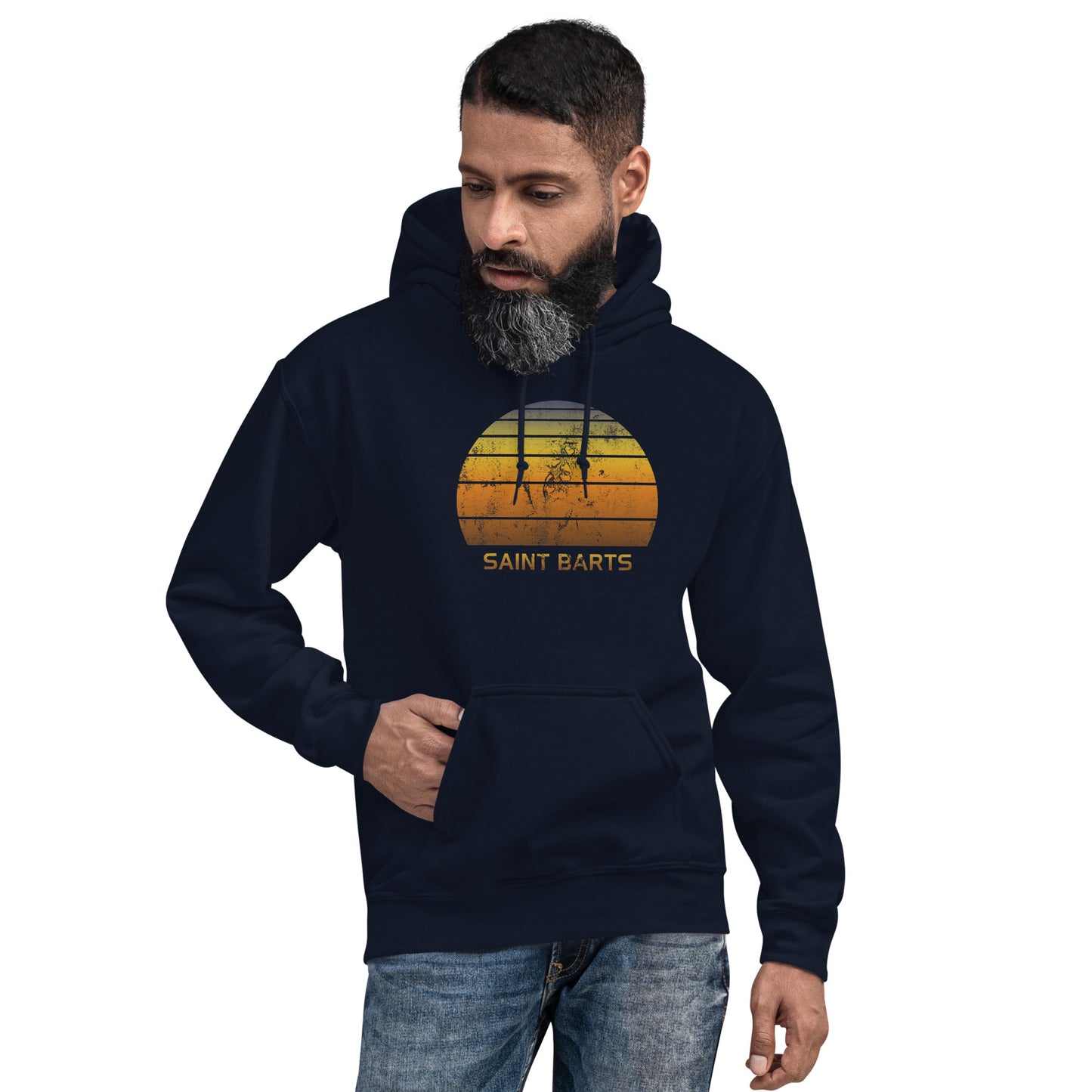 Retro Saint Barts  Beach Vacation Souvenir Unisex Hoodie Top Sweatshirt