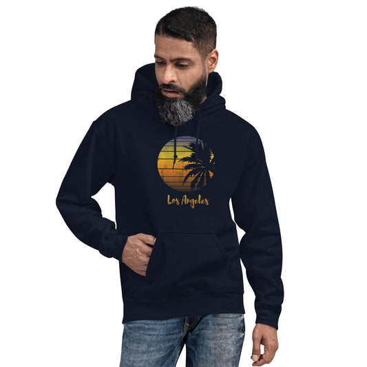 Retro Los Angeles California Beach Vacation Souvenir Palm Tree Unisex Hoodie Top Sweatshirt