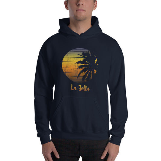 Retro La Jolla California Beach Vacation Souvenir Palm Tree Unisex Hoodie Top Sweatshirt