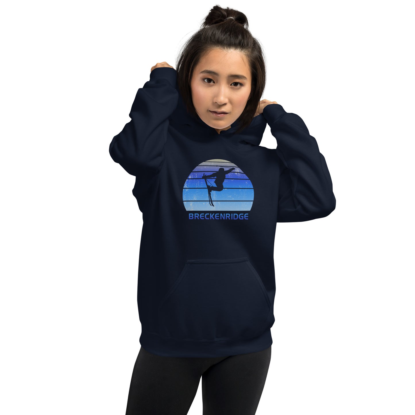 Retro Breckenridge Colorado Skiing Fan Unisex Hoodie Top Sweatshirt