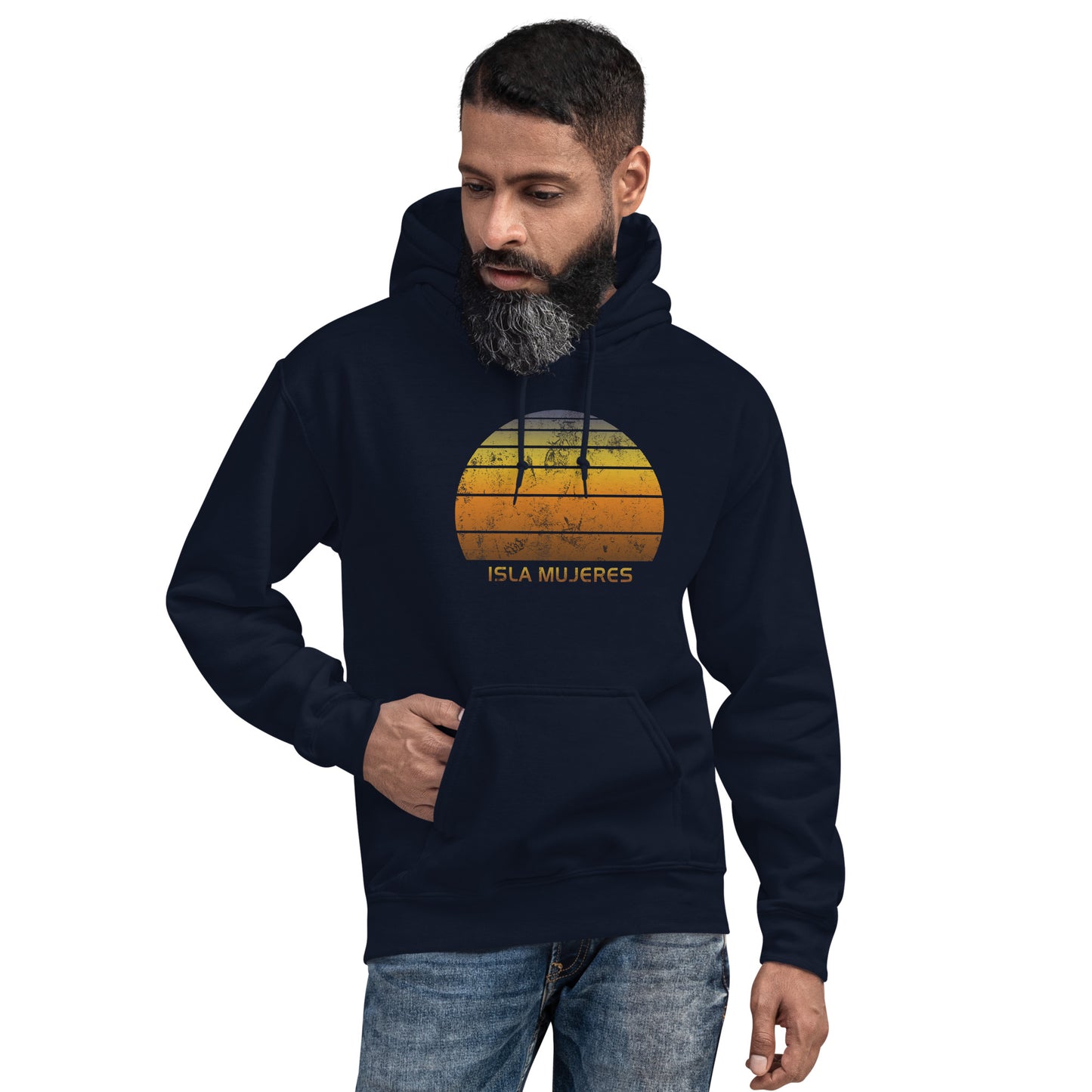 Retro Isla Mujeres Mexico Mexican Beach Vacation Souvenir Unisex Hoodie Top Sweatshirt