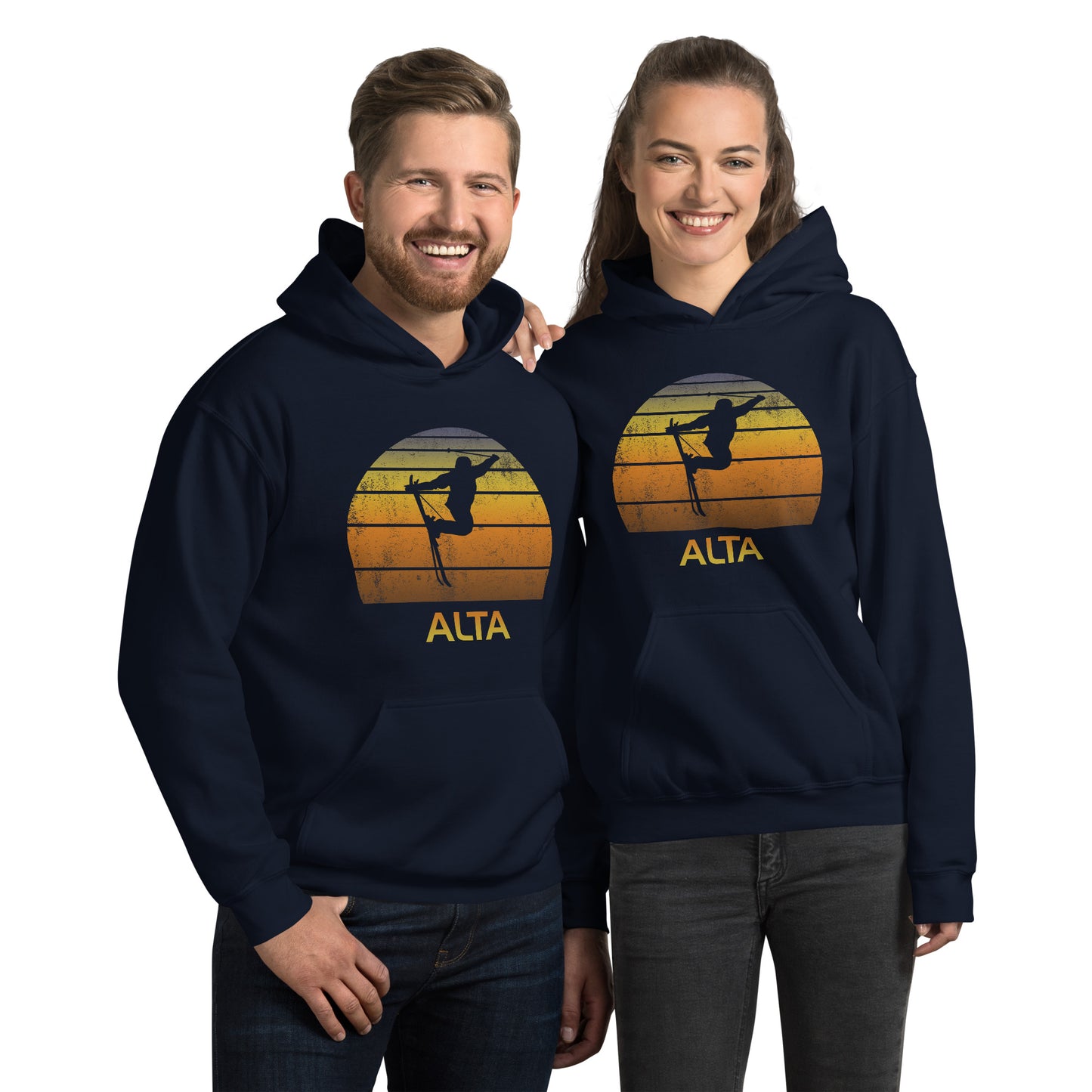 Cool Retro Alta Utah Skiing Ski Fan Unisex Hoodie Top Sweatshirt