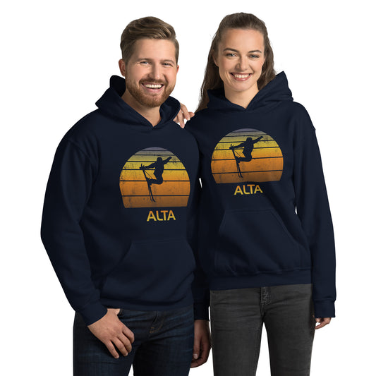 Cool Retro Alta Utah Skiing Ski Fan Unisex Hoodie Top Sweatshirt