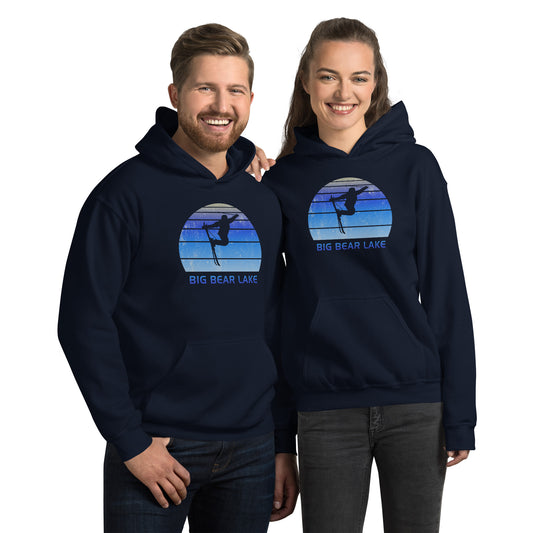 Retro Big Bear Lake California Skiing Fan Unisex Hoodie Top Sweatshirt