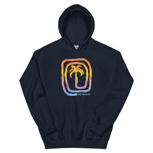 Cool West Palm Beach Florida Palm Tree Vacation Souvenir Unisex Hoodie Top Sweatshirt