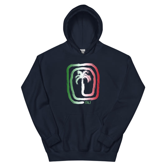 Cool Italy Flag Beach Palm Tree Vacation Souvenir Unisex Hoodie Top Sweatshirt