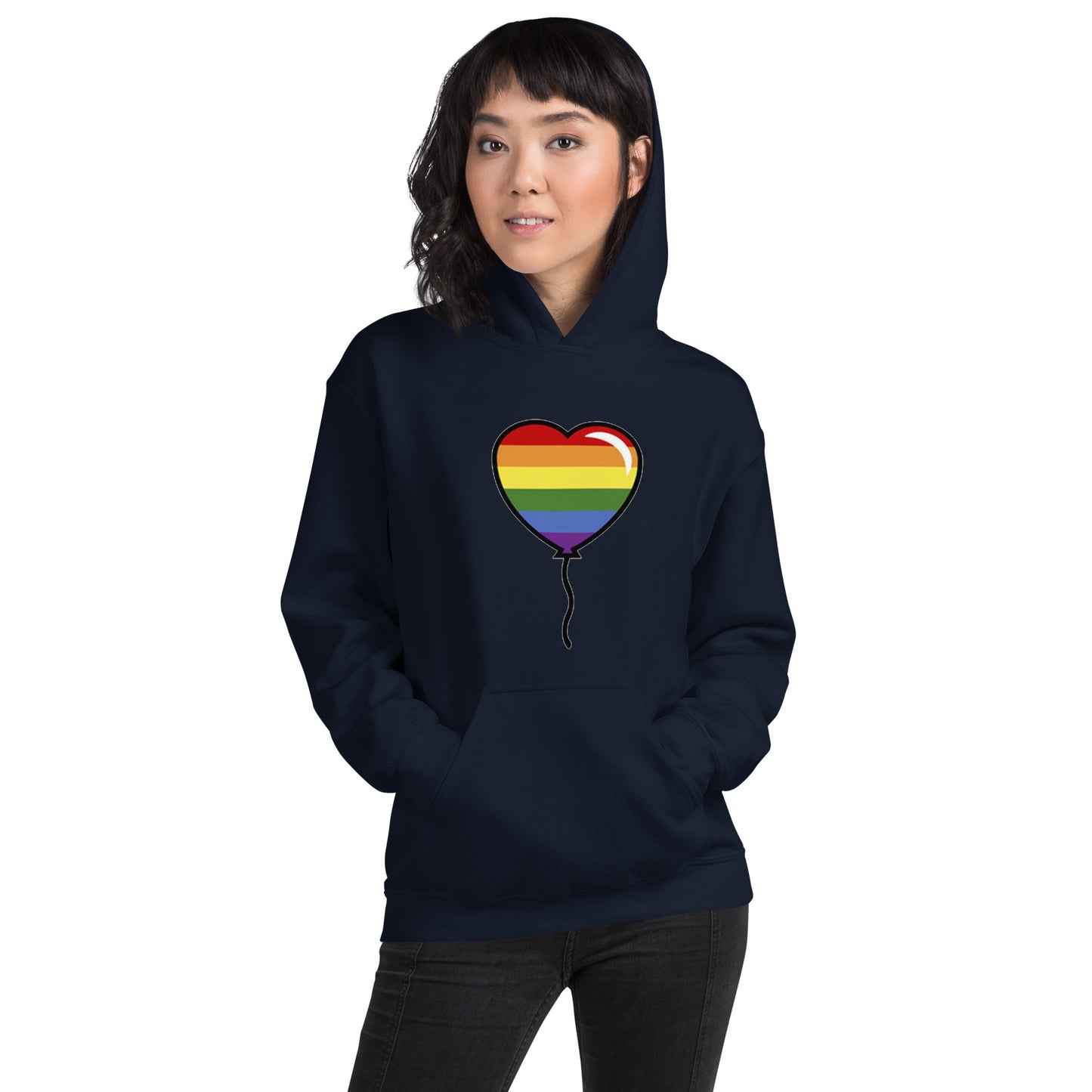 Gay Pride Lesbian LGBTQ Rainbow Artistic Unisex Hoodie Top Sweatshirt