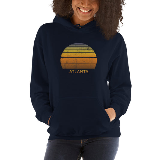 Retro Atlanta Sunset     Vintage Sunrise Unisex Hoodie Top Sweatshirt