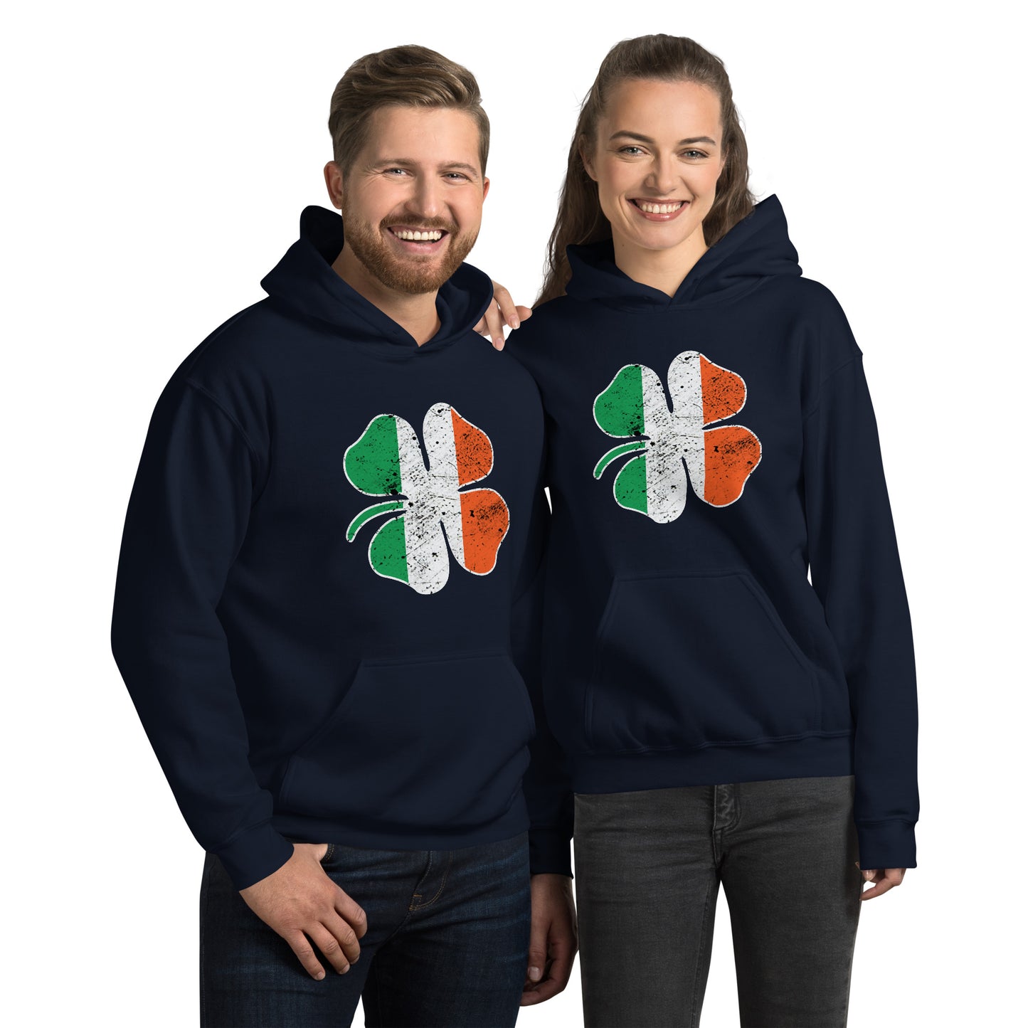 St. Patrick's Day Irish Flag Clover Shamrock Unisex Hoodie Top Sweatshirt