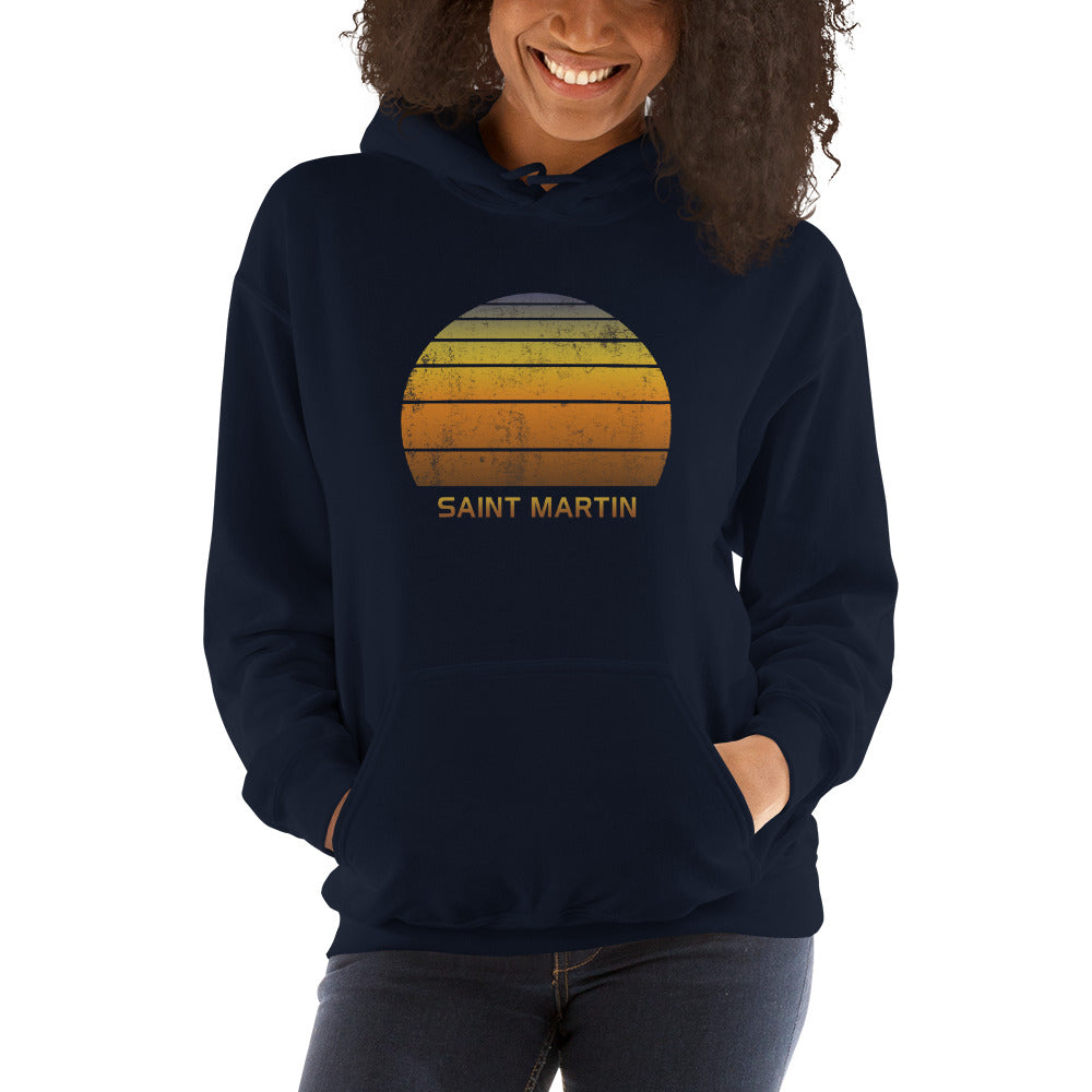 Retro Saint Martin Vacation Souvenir Unisex Hoodie Top Sweatshirt