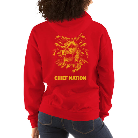 Indian Chief Nation Football Fan Unisex Hoodie Top Sweatshirt