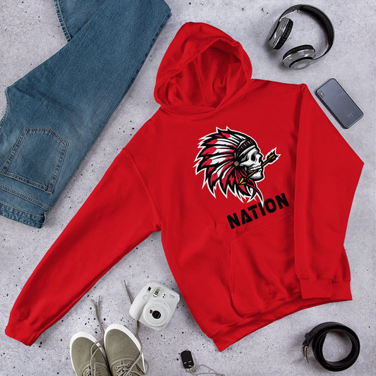 Indian Chief Nation Football Fan Unisex Hoodie Top Sweatshirt