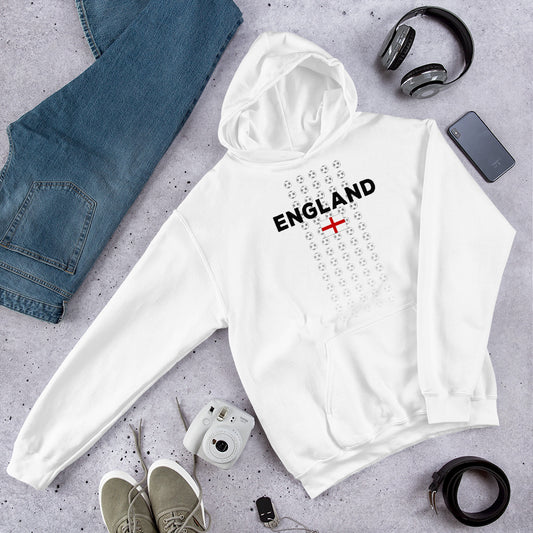 England National Soccer Football Team English Fan Unisex Hoodie Top Sweatshirt