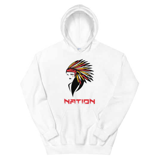 Indian Chief Nation Female Football Fan Unisex Hoodie Top Sweatshirt