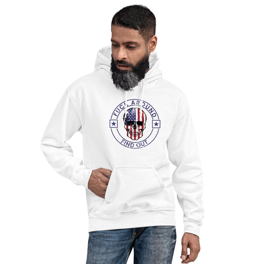 Funny Fuck Around & Find Out FAFO Vulgar Quote 4th Of July USA Flag Unisex Hoodie Top Sweatshirt