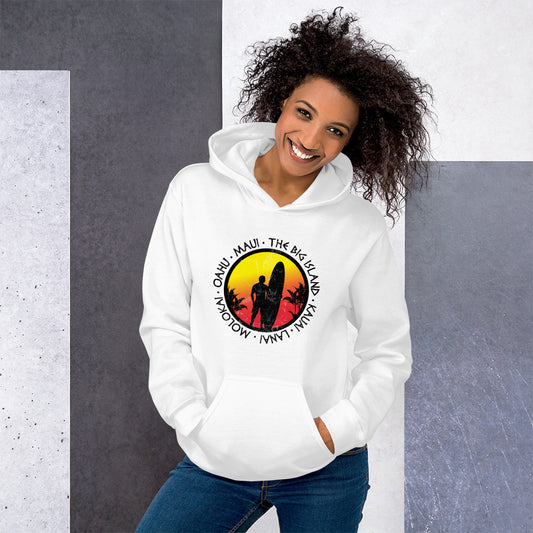 Cool Hawaii Surf Fan Surfing Lover Beach Unisex Hoodie Top Sweatshirt