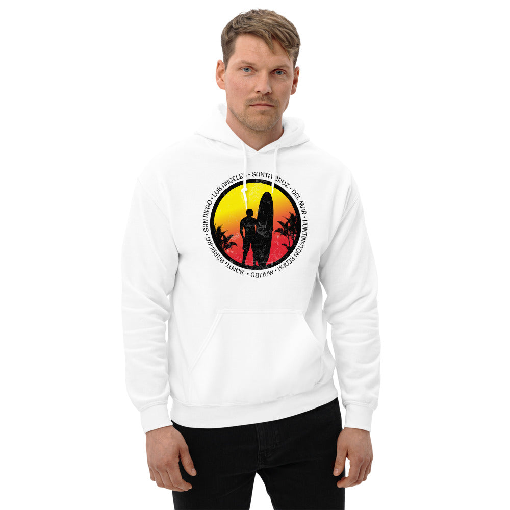 Cool California Surf Fan Surfing Lover Beach Unisex Hoodie Top Sweatshirt