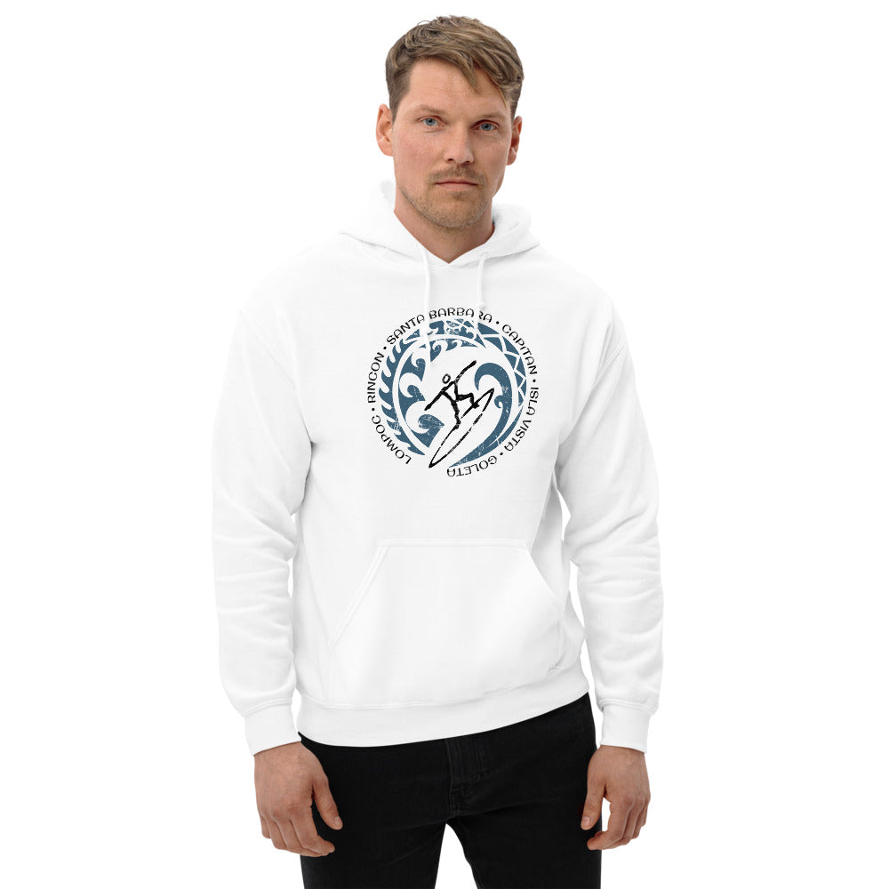 Cool Santa Barbara California Surf Surfing Fan Unisex Hoodie Top Sweatshirt