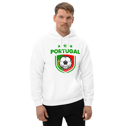 Retro Portugal Soccer Team Football Fan Country Portuguese Flag Unisex Hoodie Top Sweatshirt