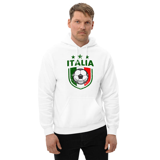 Retro Italy Soccer Team Football Fan Country Italian Italia Flag Unisex Hoodie Top Sweatshirt