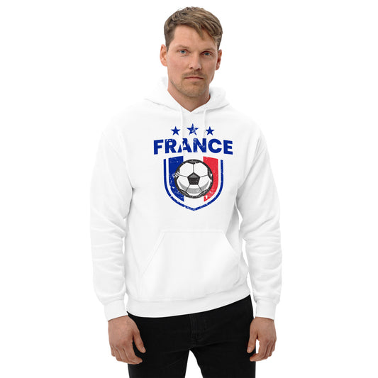 Retro France Soccer Team Football Fan Country French Flag Unisex Hoodie Top Sweatshirt