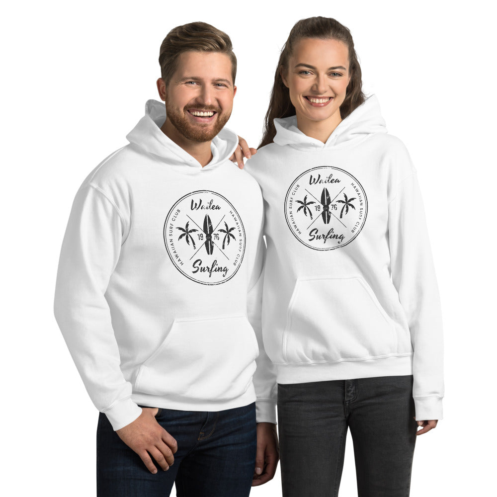 Retro Wailea Maui Hawaii Surfing Fan  Beach Unisex Hoodie Top Sweatshirt